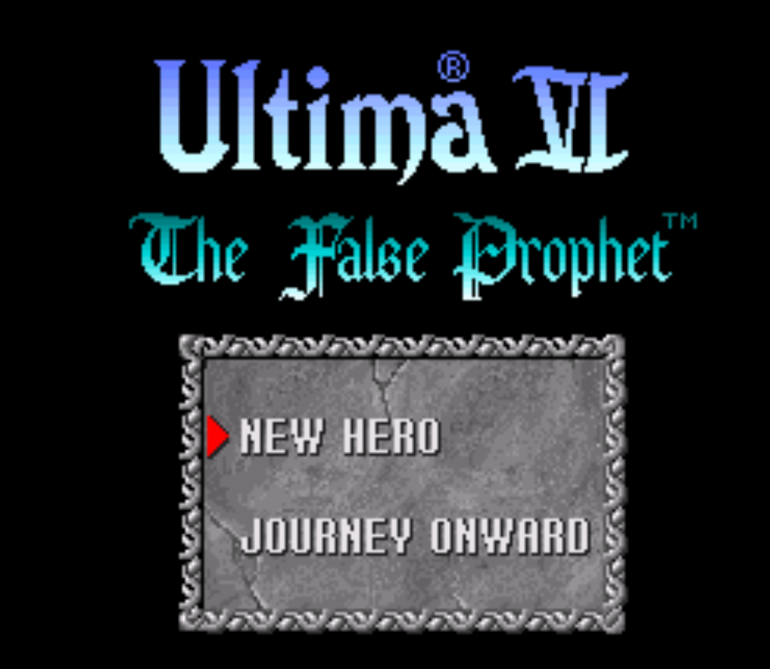 Ultima 6 The False Prophet Title Screen
